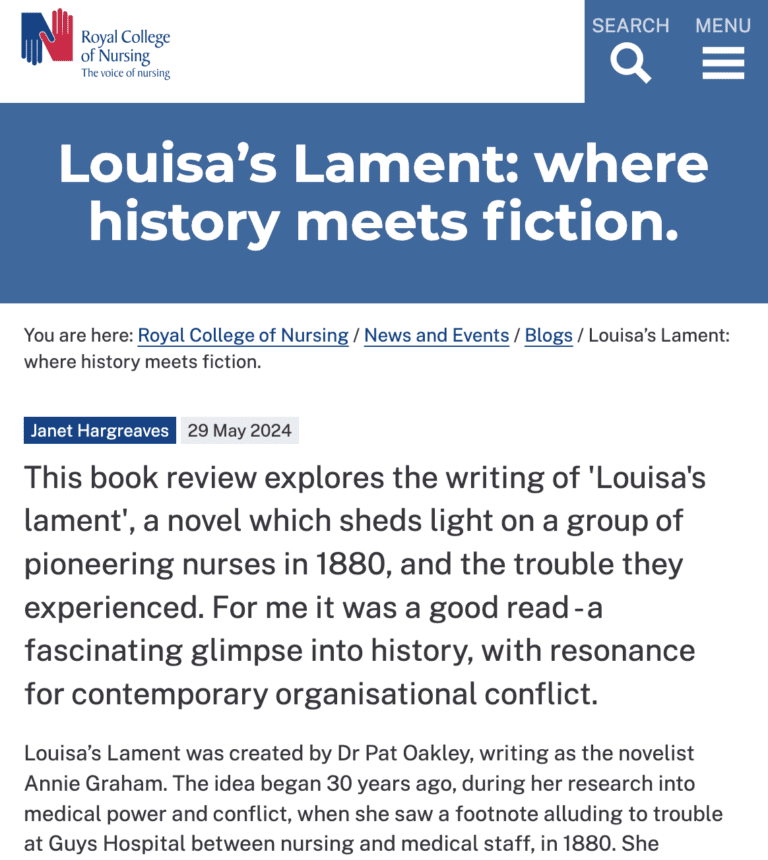 Review of Louisa's Lament - Royal College of Nursing